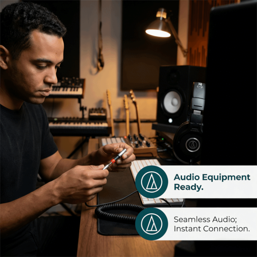 Audio Technica Headphone Ath-M50X - ปลั๊กแอนด์เพลย์ 2.5 มม. ถึง 3.5 มม.