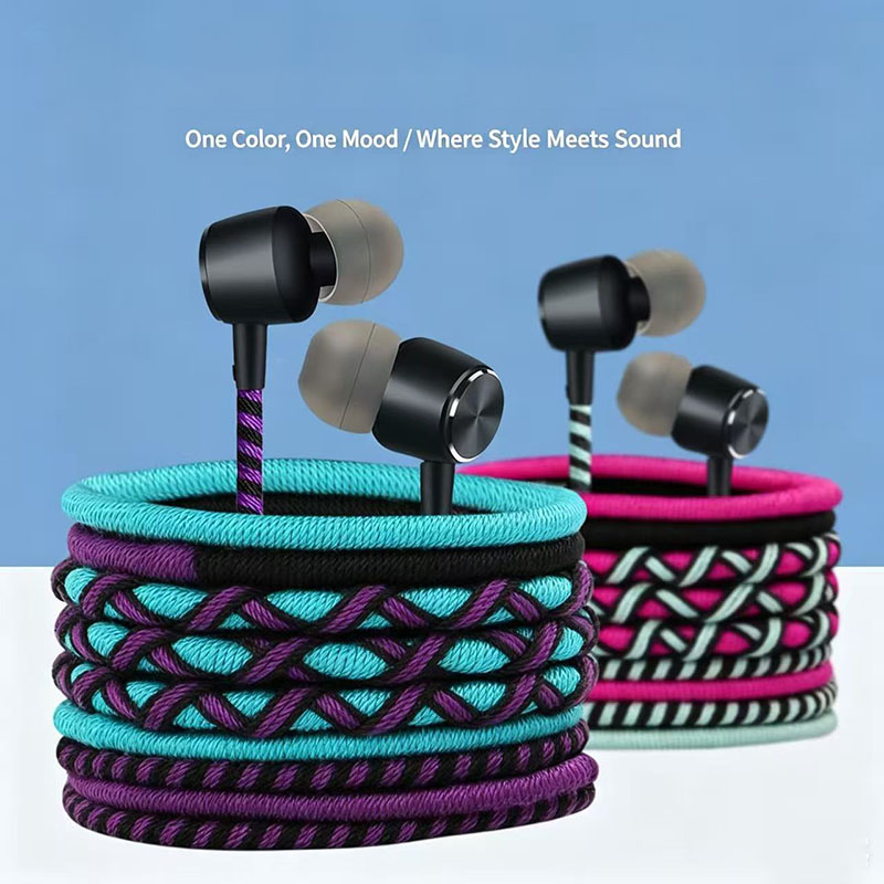 หูฟังแบบมีสายถัก 3.5 มม. หูฟัง - Wired Earphone Mic บทวิจารณ์และราคา